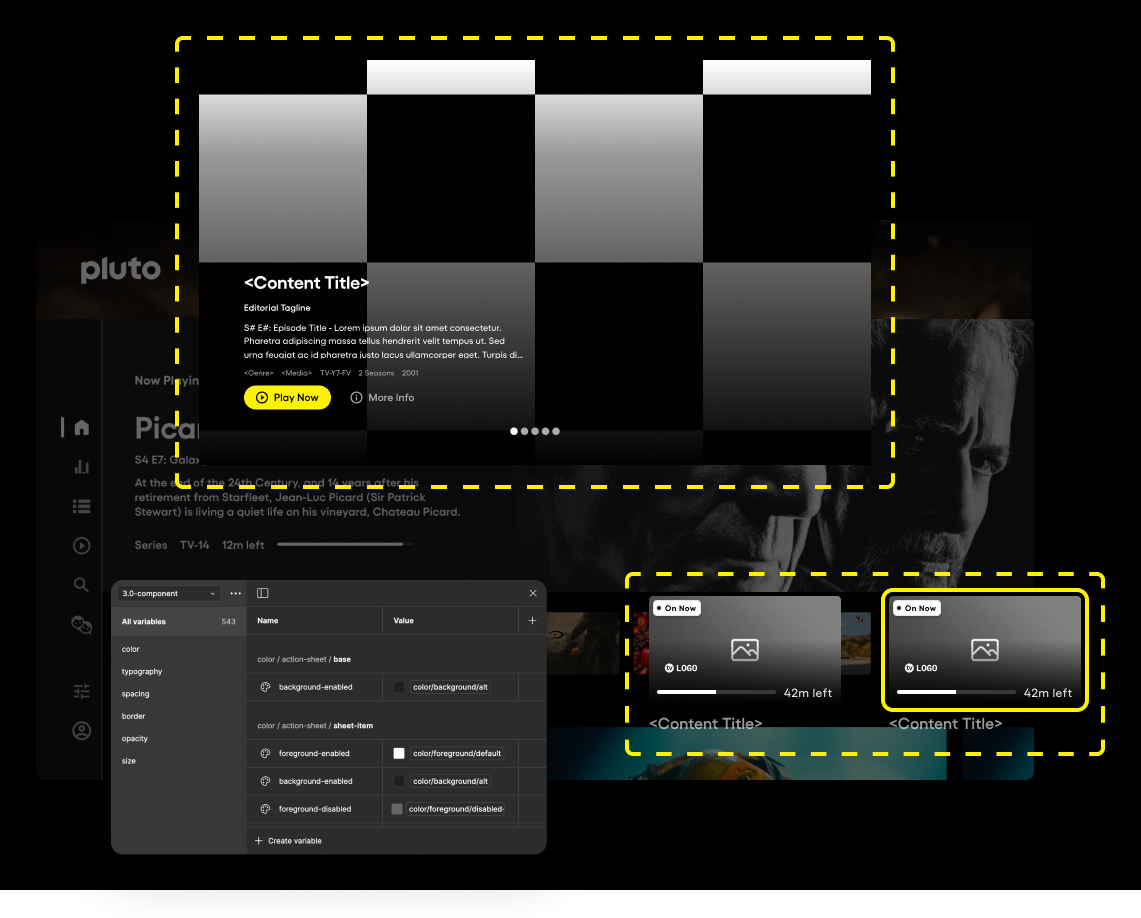 Nitro Design System Hero Carousel and Card components
